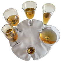 Load image into Gallery viewer, Glass Anchor - the good-looking wine glass holder for boats, picnics, festivals, camping and motorhomes. Holds 6 glasses. No fixings needed. Stop the spills! Special Launch Offer Plus Free UK Shipping
